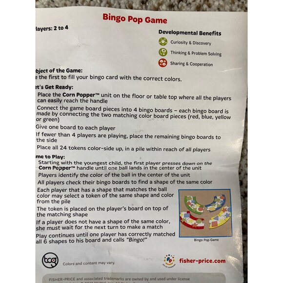 Fisher Price my first games Corn popper game Replacement Pieces - Picture 9 of 9